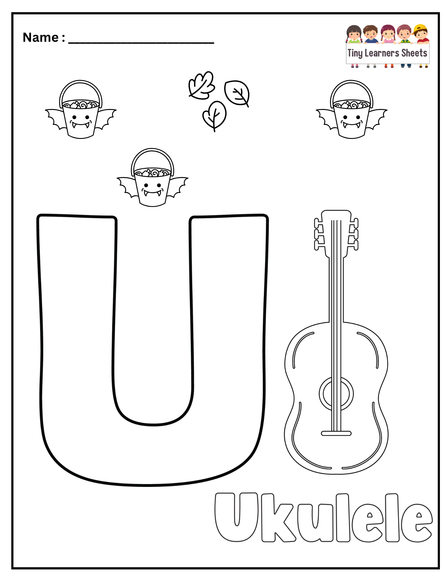 Letter U Coloring Page